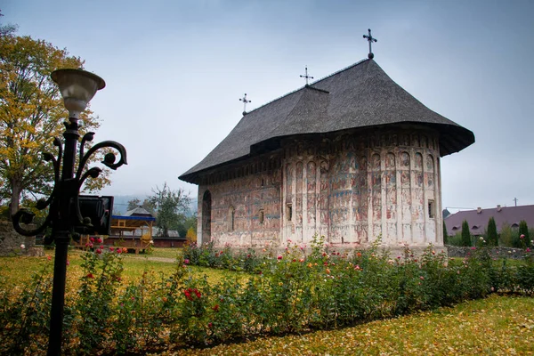 Ortodoxa Kloster Bucovina Humor Klostret Ligger Manastirea Humorului Norr Gura — Stockfoto