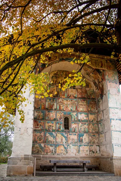 Mosteiros Ortodoxos Bucovina Mosteiro Arbore Construído 1503 Nomeado Após Decapitação — Fotografia de Stock