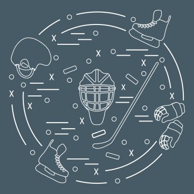 Vektör çeşitli konularda düzenlenen hokey için resmi bir