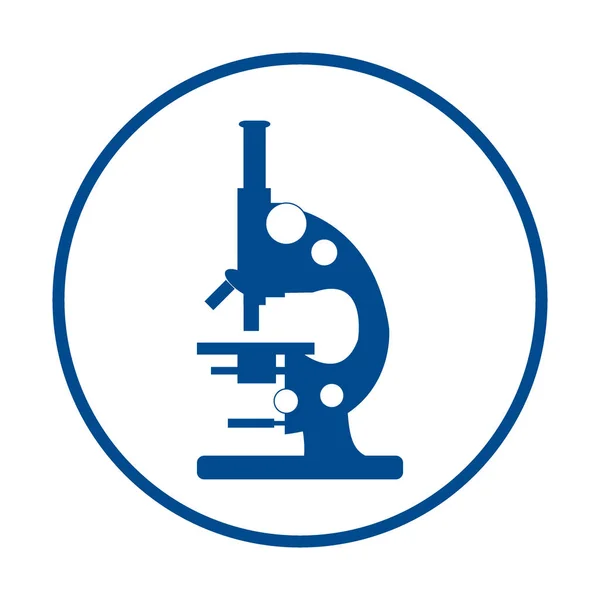 Icône vectorielle stylisée du microscope. Symbole équipement de laboratoire . — Image vectorielle