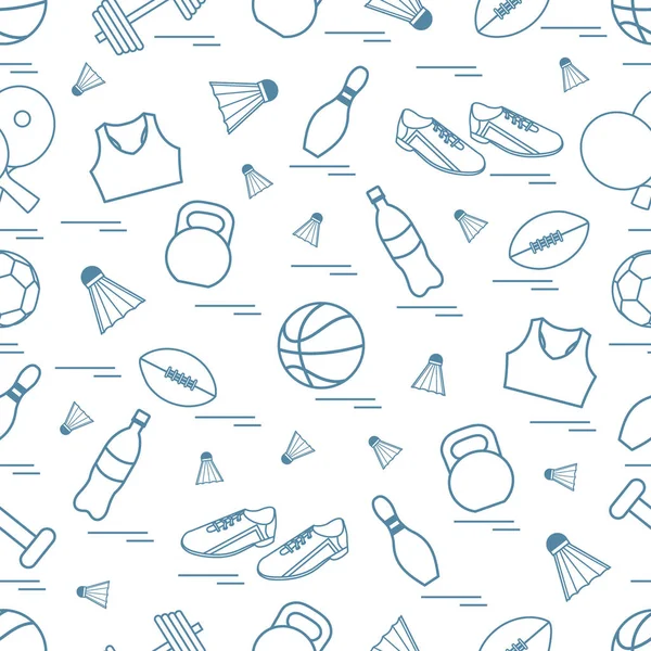 Spor konulu seamless modeli. Vektör çizim spor