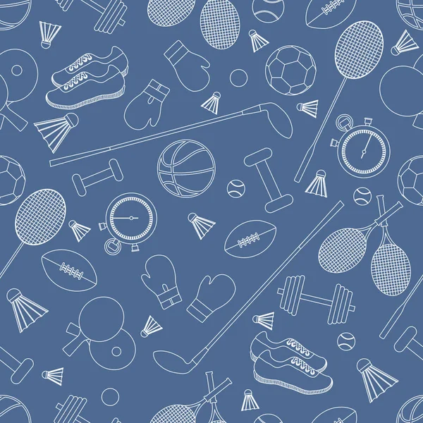 Spor konulu seamless modeli. Vektör çizim spor