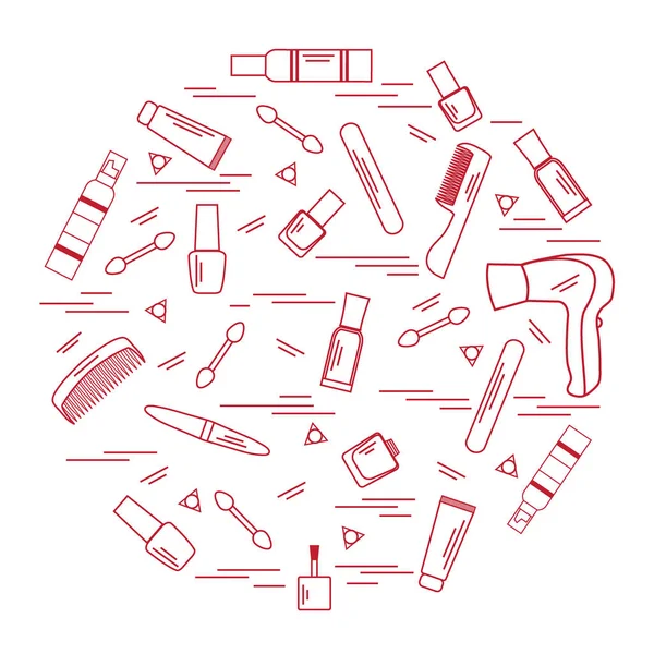 Sizin vücut bakımı için çeşitli aksesuarlar illüstrasyon vektör