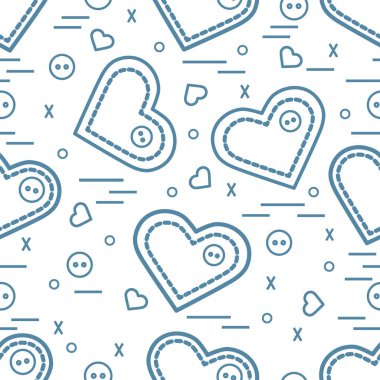 Şirin seamless modeli ile iğne durumlarda ve düğme. CA tebrik