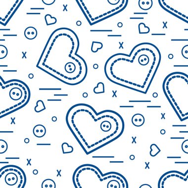 Şirin seamless modeli ile iğne durumlarda ve düğme. CA tebrik