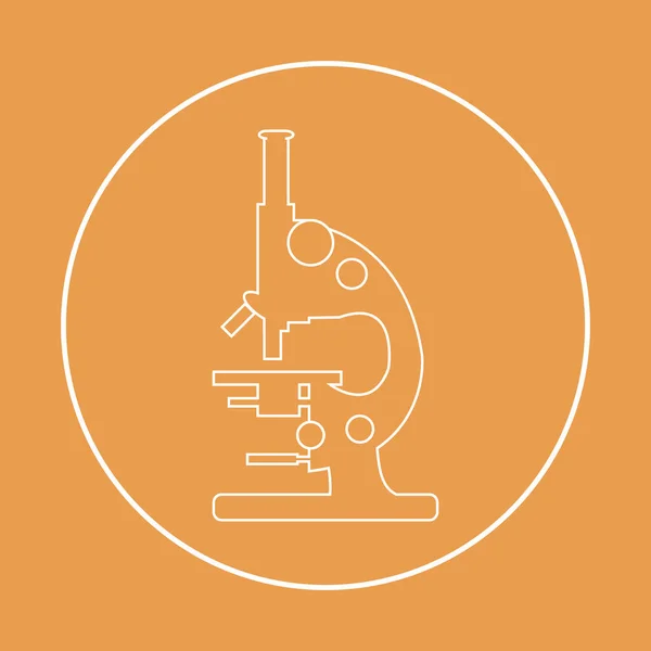 Icône vectorielle stylisée du microscope. Symbole équipement de laboratoire . — Image vectorielle