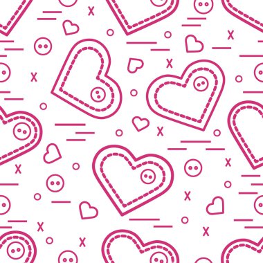 Şirin seamless modeli ile iğne durumlarda ve düğme. CA tebrik