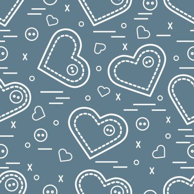 Şirin seamless modeli ile iğne durumlarda ve düğme. CA tebrik