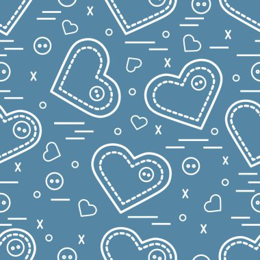 Şirin seamless modeli ile iğne durumlarda ve düğme. CA tebrik