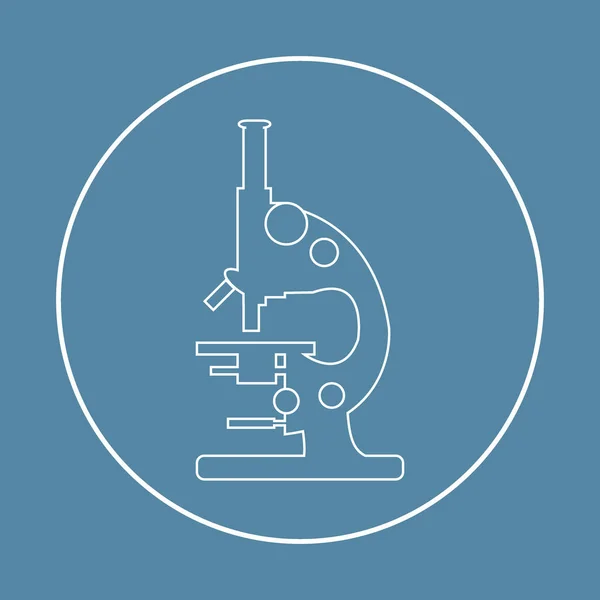 Стилизованный векторный значок микроскопа. Символ лабораторного оборудования . — стоковый вектор