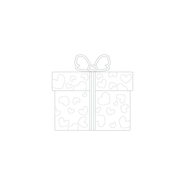 Illustration vectorielle de coffrets cadeaux décorés coeurs réalisés en ligne — Image vectorielle