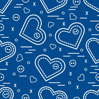 Şirin seamless modeli ile iğne durumlarda ve düğme. CA tebrik