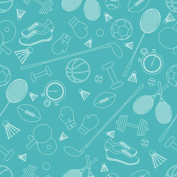 Spor konulu seamless modeli. Vektör çizim spor