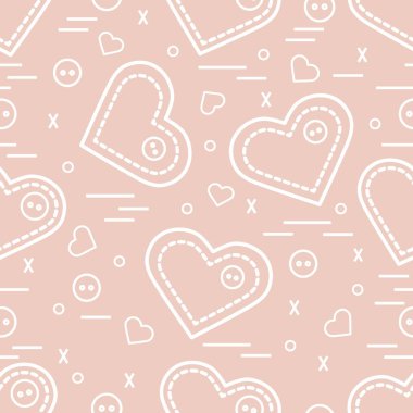 Şirin seamless modeli ile iğne durumlarda ve düğme. CA tebrik