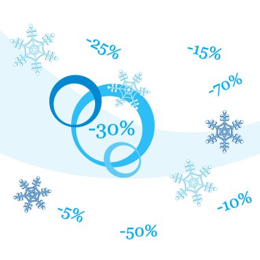 Pazarlar ve dükkanlar için çeşitli indirimler vektör çizim.