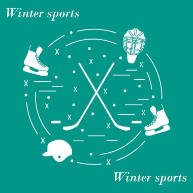 Vektör çeşitli konularda düzenlenen hokey için resmi bir