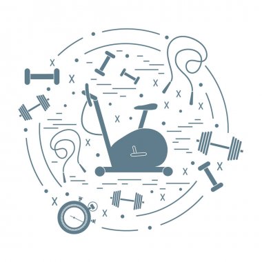 Spor ekipmanları arran farklı türde vektör çizim