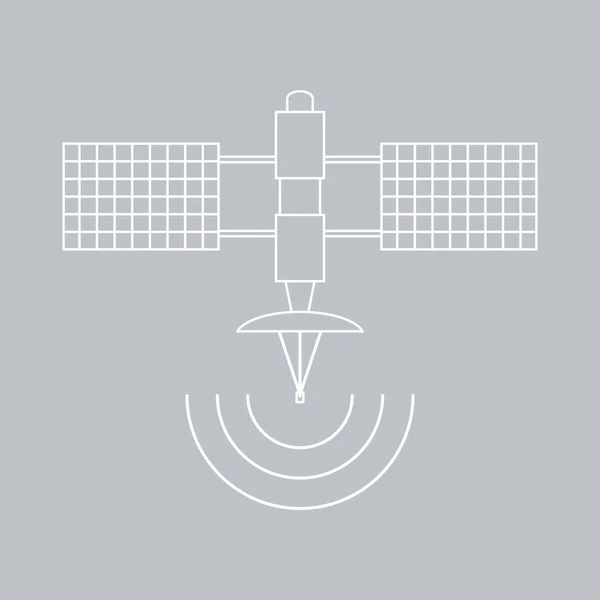 Icône vectorielle stylisée du satellite spatial . — Image vectorielle