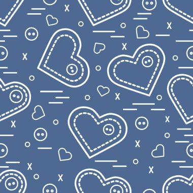 Şirin seamless modeli ile iğne durumlarda ve düğme. CA tebrik