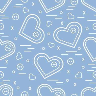 Şirin seamless modeli ile iğne durumlarda ve düğme. CA tebrik