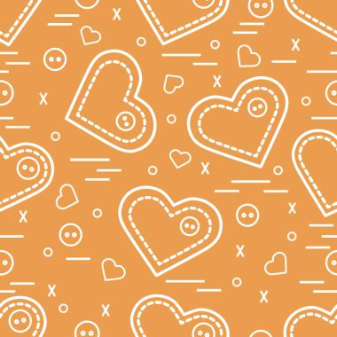 Şirin seamless modeli ile iğne durumlarda ve düğme. CA tebrik