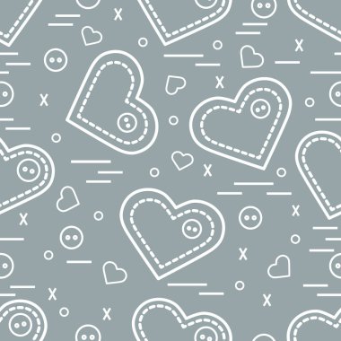 Şirin seamless modeli ile iğne durumlarda ve düğme. CA tebrik