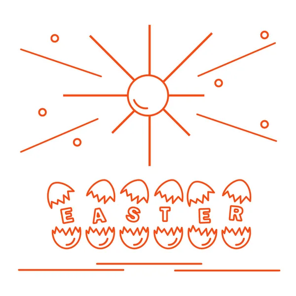 Illustration vectorielle mignonne avec symboles pour Pâques . — Image vectorielle