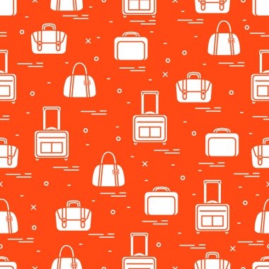 Şirin seamless modeli ile farklı çanta ve bavul için trave