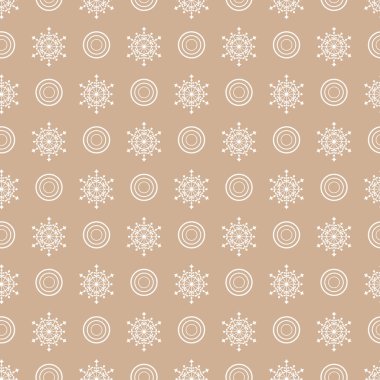 Kış kar taneleri ve daireler ile seamless modeli. 