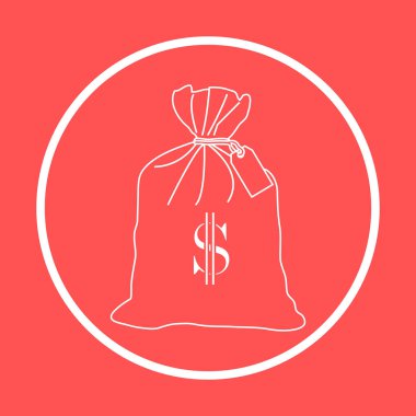 Düğümlü bir çanta para ile stilize simgesi.