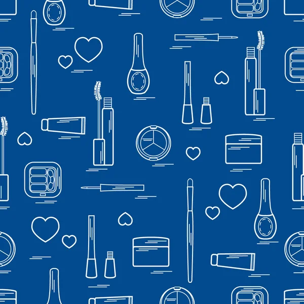 Dekoratif kozmetik ve ca çeşitli unsurların şirin desen