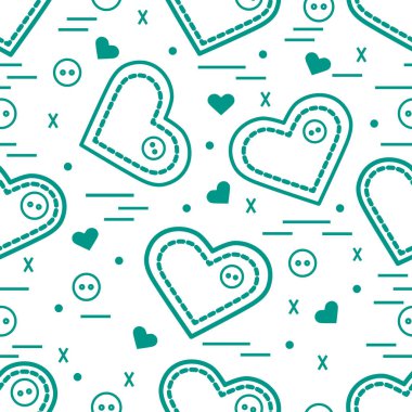 Şirin seamless modeli ile iğne durumlarda ve düğme. CA tebrik