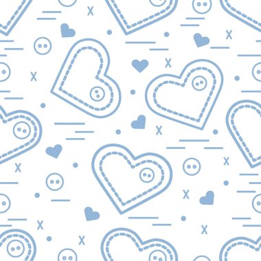 Şirin seamless modeli ile iğne durumlarda ve düğme. CA tebrik