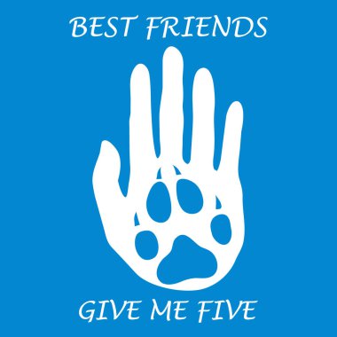 Pençe tutan eller siluet sevimli vektör çizim