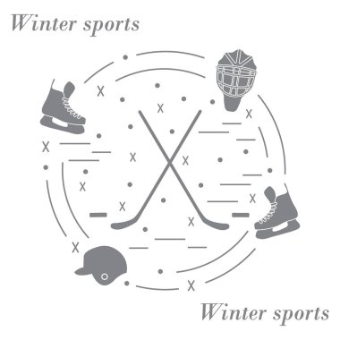 Vektör çeşitli konularda düzenlenen hokey için resmi bir