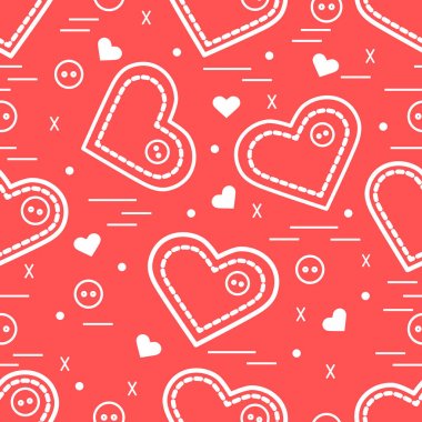 Şirin seamless modeli ile iğne durumlarda ve düğme. CA tebrik