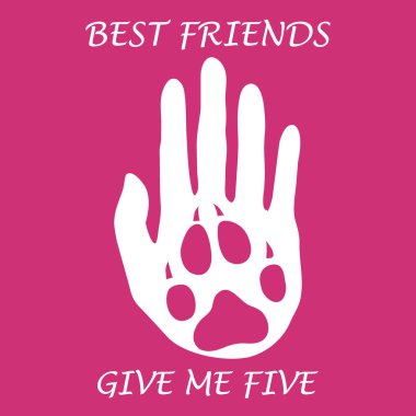 Pençe tutan eller siluet sevimli vektör çizim