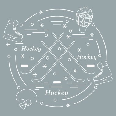 Vektör çeşitli konularda düzenlenen hokey için resmi bir