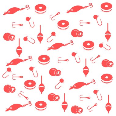 -Balık tutmak için farklı araçlar ile ilginç desen 