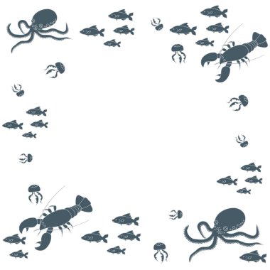 Denizlerin çeşitli nüfuslu ilginç resim ve