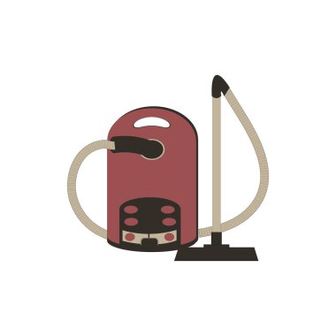 Renkli bir elektrikli süpürge stilize simgesi 
