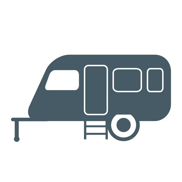 Stiliserade ikon av färgade husvagn — Stock vektor