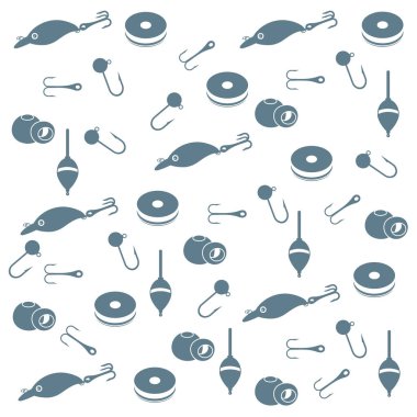 -Balık tutmak için farklı araçlar ile ilginç desen 