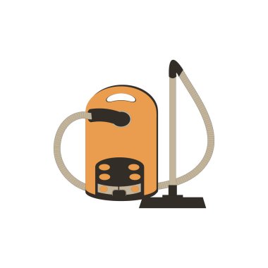 Renkli bir elektrikli süpürge stilize simgesi 