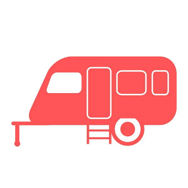 Ícone estilizado de uma caravana colorida — Vetor de Stock