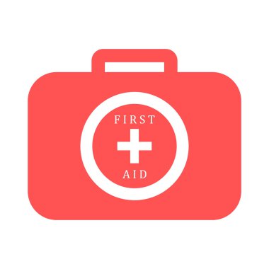Renkli İlkyardım çantası stilize simgesi 