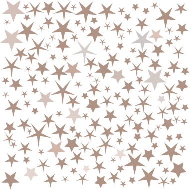 Farklı renkli yıldız ile şirin illüstrasyon 