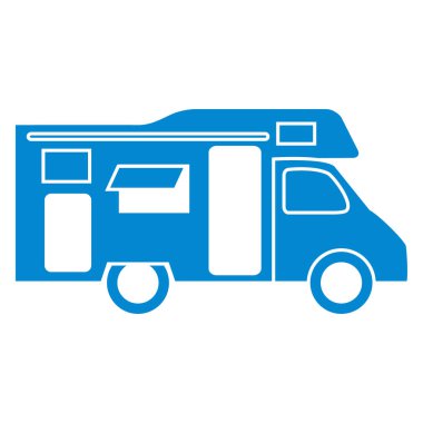 Renkli bir karavan stilize simgesi 