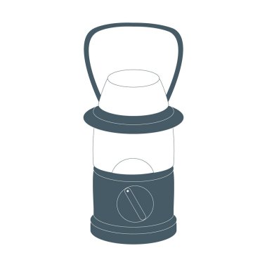 Renkli bir kamp ışık stilize simgesi 