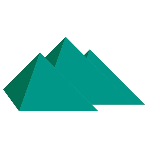 Stiliserade ikon tre pyramiderna — Stock vektor
